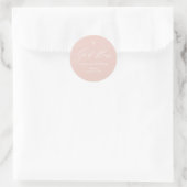 Dusty roze wit kruis meisje religieuze doop ronde sticker (Tas)