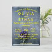 Dusty rustic gold elegant Wedding Invitation Kaart (Staand voorkant)