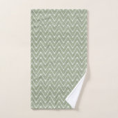 Dusty Sage Green Chevron Motif (Serviette à main)