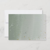 Dusty Sage Green Floral Wedding RSVP Response Card (Dos)