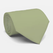Dusty Sage Green Solid Color Stropdas (Opgerold)