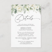 Dusty Sage Green Wedding Details Kaart (Voorkant)