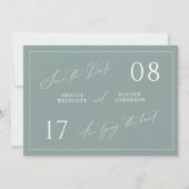 Dusty Sage Save the Date Wedding Announcement (Voorkant)