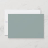 Dusty Sage Wedding Invitation RSVP Response Card (Dos)
