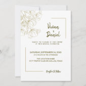 Dusty Simple Elegance Faire-part de mariage botani (Devant)