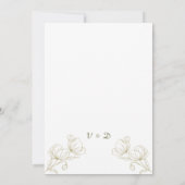 Dusty Simple Elegance Faire-part de mariage botani (Dos)