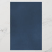 Dusty Steel Blue Roos BUDGET Weduwuitnodiging (Achterkant)