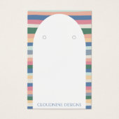 Dusty Stripes Arch Oorbel Sieraden Display Kaart (Voorkant)