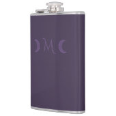 Dusty Violet Crescent Moons Monogram Heupfles (Links)