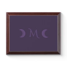 Dusty Violet Crescent Moons Monogram
