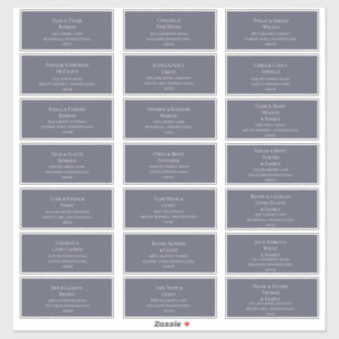 Dusty violet et beige Police Étiquette de adresse