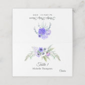 Dusty Violet Floral Baby shower (Buitenkant ongevouwen)