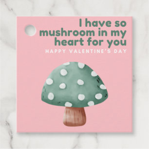 Duszo veel paddestoel in mijn hart Valentijnskaart Bedankjes Labels
