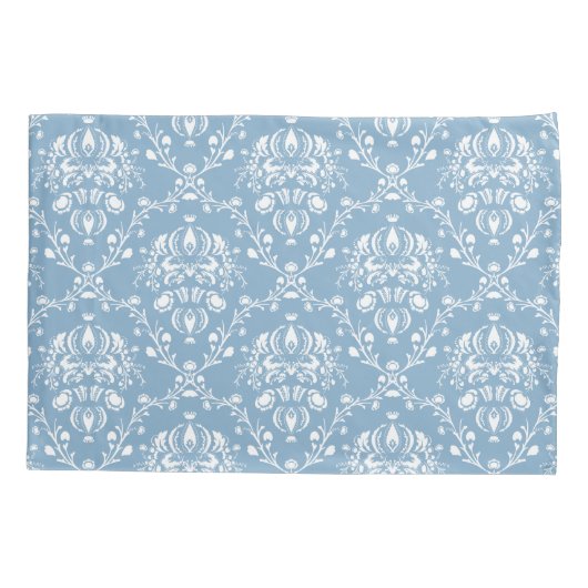 Dutch Blue Damask Kussensloop (Achterkant-Links)