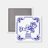 Dutch Boy Ice Skating Magneet (Voorkant / Achterkant)