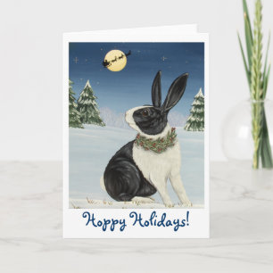 Dutch Bunny Rabbit - Hoppy Feestdagen! Kaart