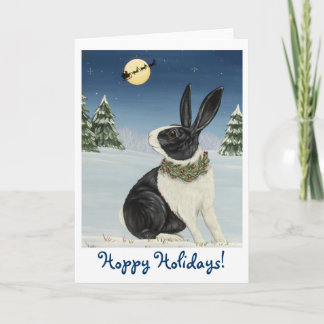 Dutch Bunny Rabbit - Hoppy Feestdagen! Kaart