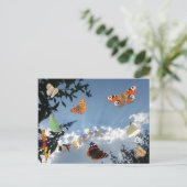 Dutch Butterflies Happy Birthday Briefkaart (Staand voorkant)