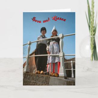 Dutch children in national pak kaart