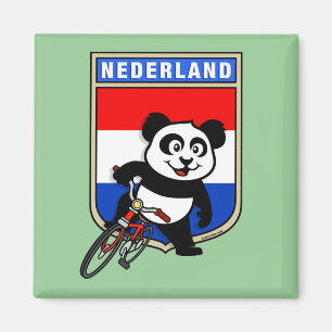 Dutch Cycling Panda Magneet