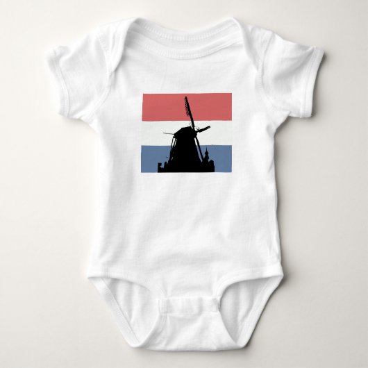 Dutch flag and windmill romper (Voorkant)