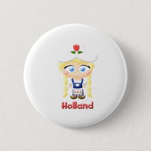 Dutch Girl Ronde Button 5,7 Cm
