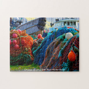 Dutch Harbor Alaska. Kerstgroeten Legpuzzel
