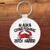 Dutch Harbour Alaska Crab Vist Sleutelhanger (Voorkant)