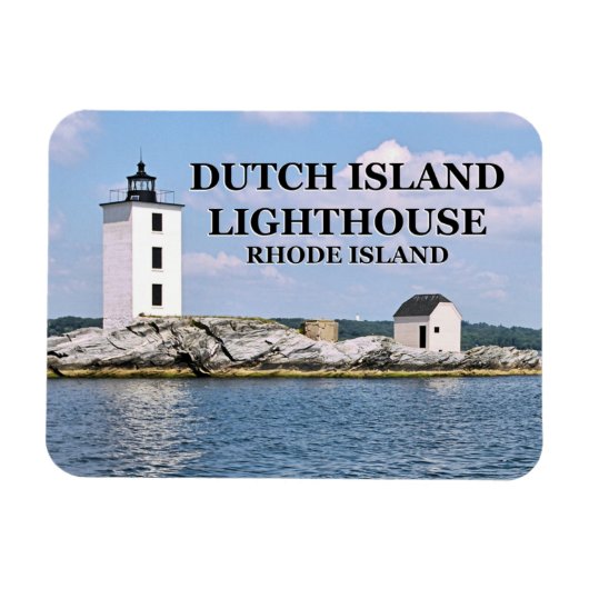 Dutch Island Lighthouse, Rhode Island Photo Magnet Magneet (Horizontaal)