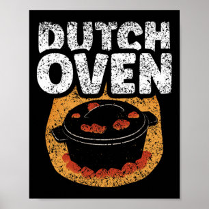 Dutch Oven Lover BBQ Metal Iron Dutch Oven Poster