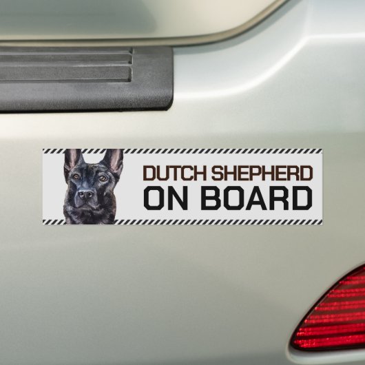 Dutch Shepherd aan boord Bumpersticker (Op auto)