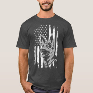 Dutch Shepherd American Flag Patriotic Dog Gift T-shirt