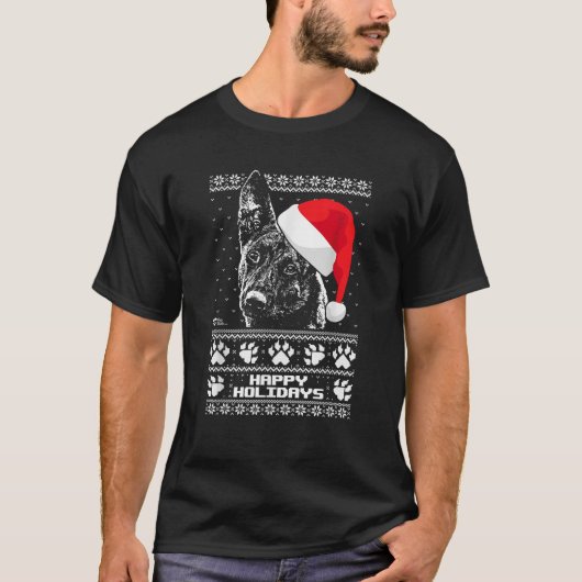 Dutch Shepherd Christmas Tee Store Dutch Shepherd T-shirt (Voorkant)