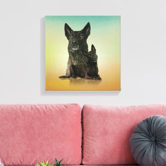 Dutch Shepherd - Dutchie Canvas Afdruk (Insitu (Woonkamer))