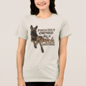 Dutch Shepherd -Hollandse Herdershond Tri-Blend Shirt (Voorkant)