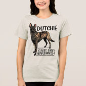 Dutch Shepherd -Hollandse Herdershond Tri-Blend Shirt (Voorkant)