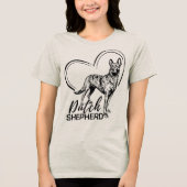 Dutch Shepherd -Hollandse Herdershond Tri-Blend Shirt (Voorkant)