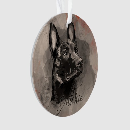Dutch Shepherd - Illustration utchie (devant)