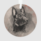 Dutch Shepherd - Illustration utchie (dos)
