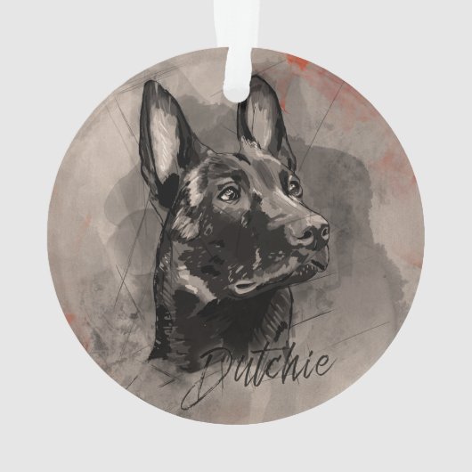Dutch Shepherd - Illustration utchie (dos)