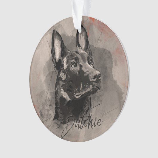 Dutch Shepherd - Illustration utchie (devant)