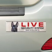 Dutch Shepherd Live Beveiligingssysteem Bumpersticker (Op auto)
