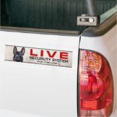 Dutch Shepherd Live Beveiligingssysteem Bumpersticker (Op Truck)