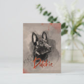 Dutch Shepherd - Nederlandse illustratie Briefkaart (Staand voorkant)