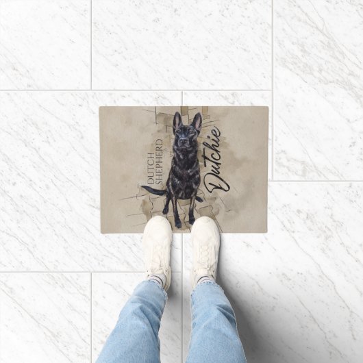 Dutch Shepherd - Nederlandse illustratie Deurmat (Binnen)