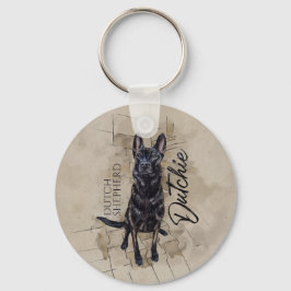 Dutch Shepherd - Nederlandse illustratie Sleutelhanger