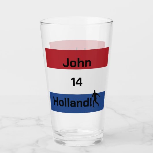 Dutch Soccer, aanpasbaar Glas (Voorkant)