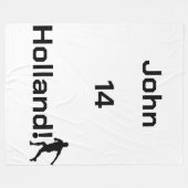 Dutch Soccer, aanpasbare Fleece Deken (Voorkant (Horizontaal))