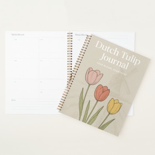 Dutch Tulip Journal: Nature-Inspired Notebook  (Devant avec enveloppe)