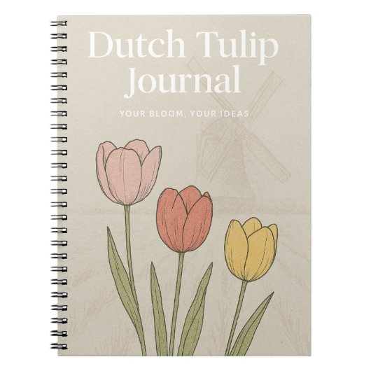 Dutch Tulip Journal: Nature-Inspired Notebook  Notitieboek (Voorkant)
